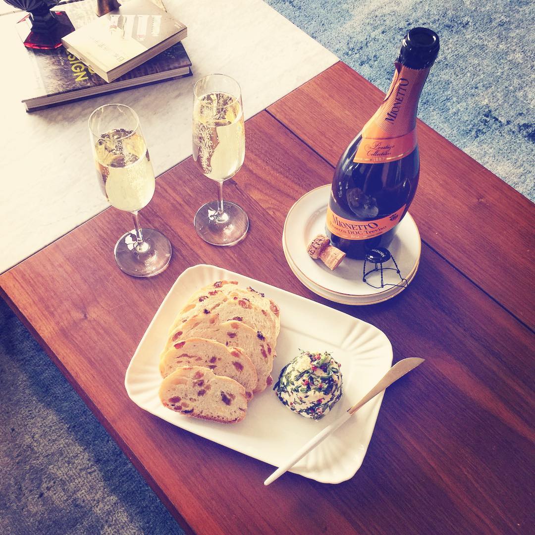 Saturday’s lunch of bubbles and cheese