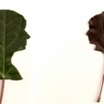 leaf silhouettes of people