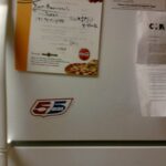 55 dsl sticker on fridge
