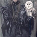 girl with owl on shoulder i-d magazine