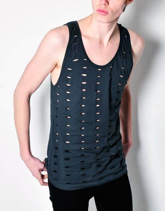 Illionaire – charcoal hole in one singlet