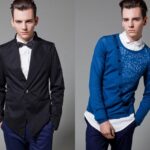 Stylish male model in formal and casual outfits from Timo Weiland.