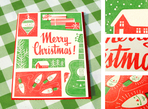 Merry Christmas – Letterpress printed.