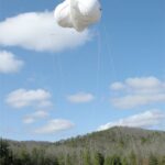 MARS turbine test with a large balloon in the sky.