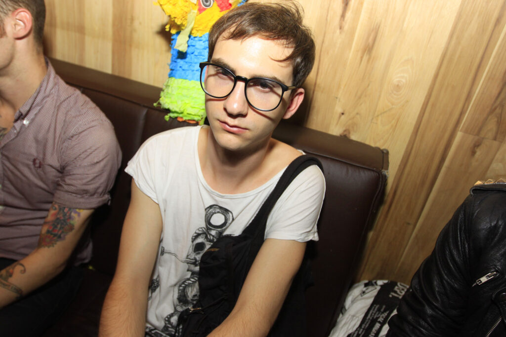 zach wtih bag - trash - webster hall - 2010