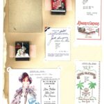 Vintage dinner reservation cards from New York City restaurants.