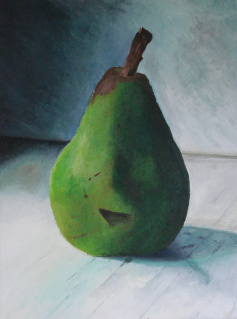 Green Pear Painting