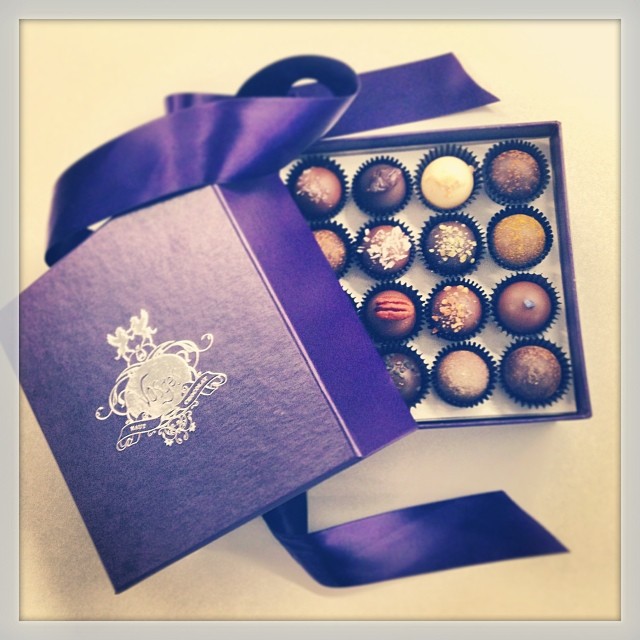 ‘@Vosges chocolate from Heather Marie, @72LuxCEO , so tasty!