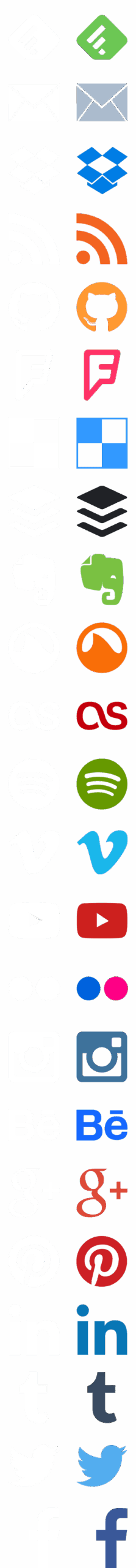 Social Square Icons Double