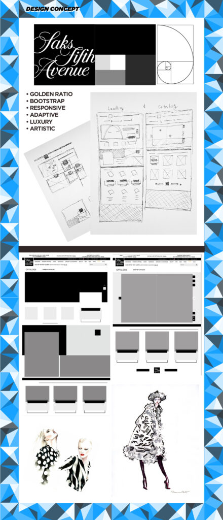 SAKS CATALOG CONCEPT - wireframe designs