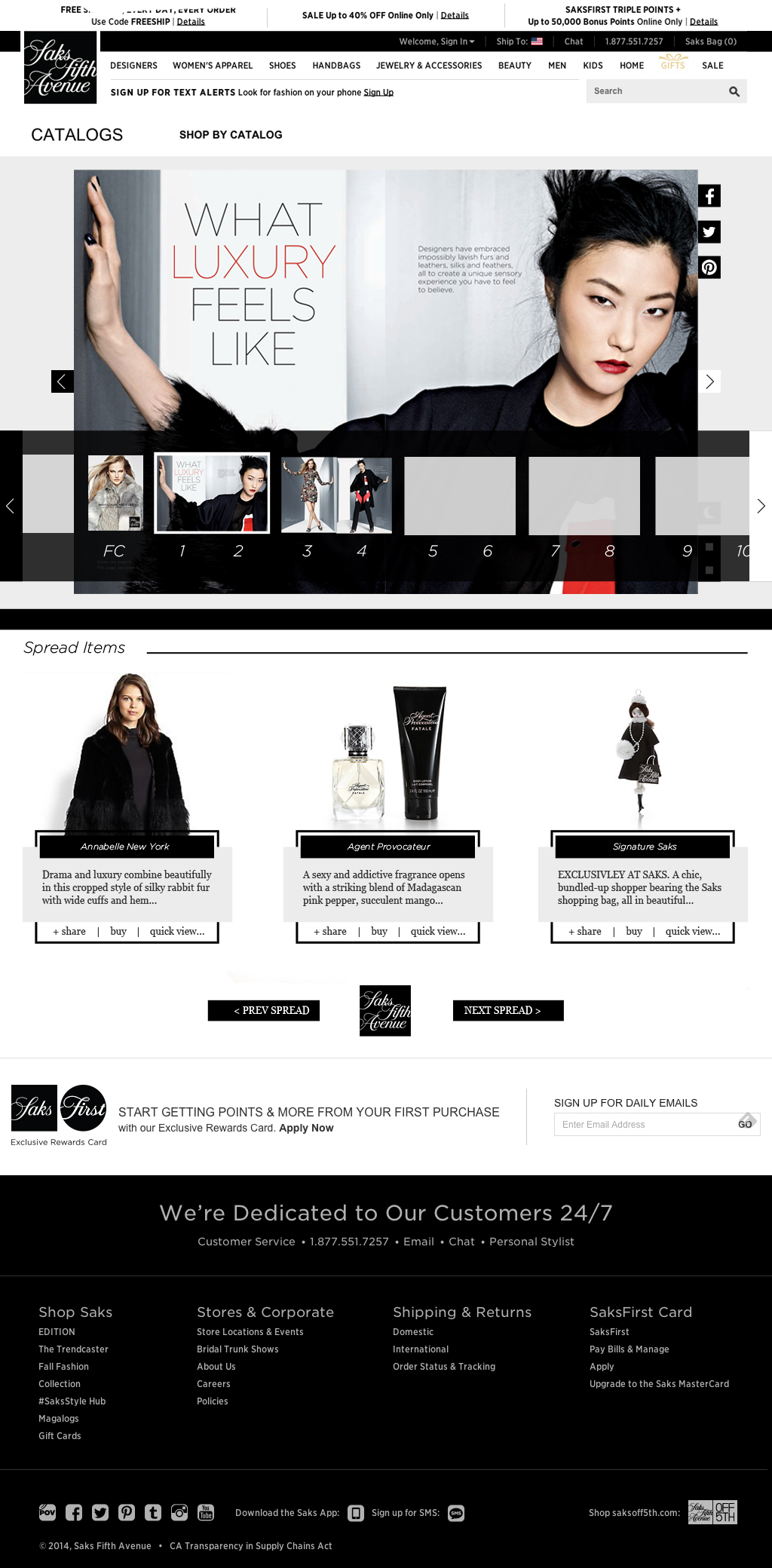 SAKS CATALOG CONCEPT - Catalog Page Skip Swimlane