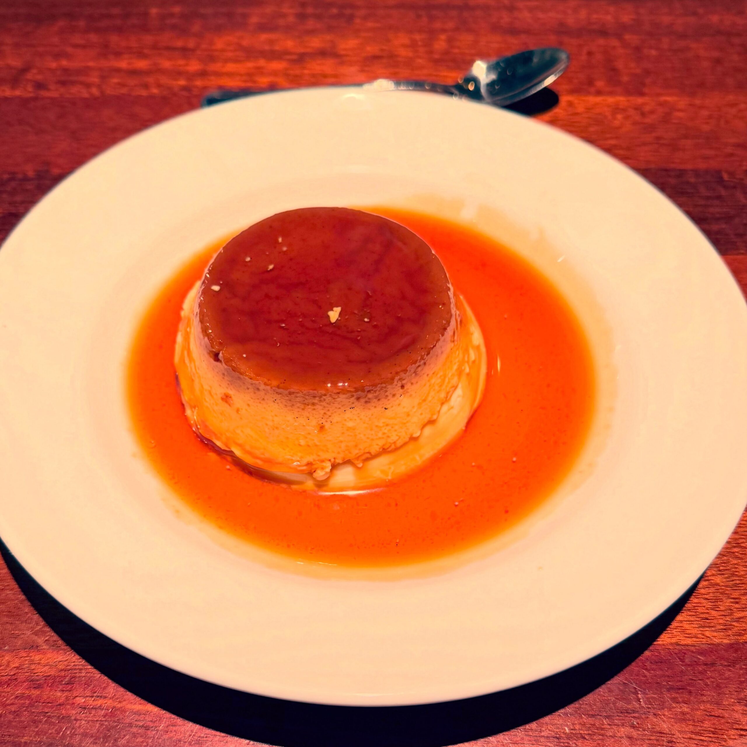 Classic Caramel Flan Dessert on Plate