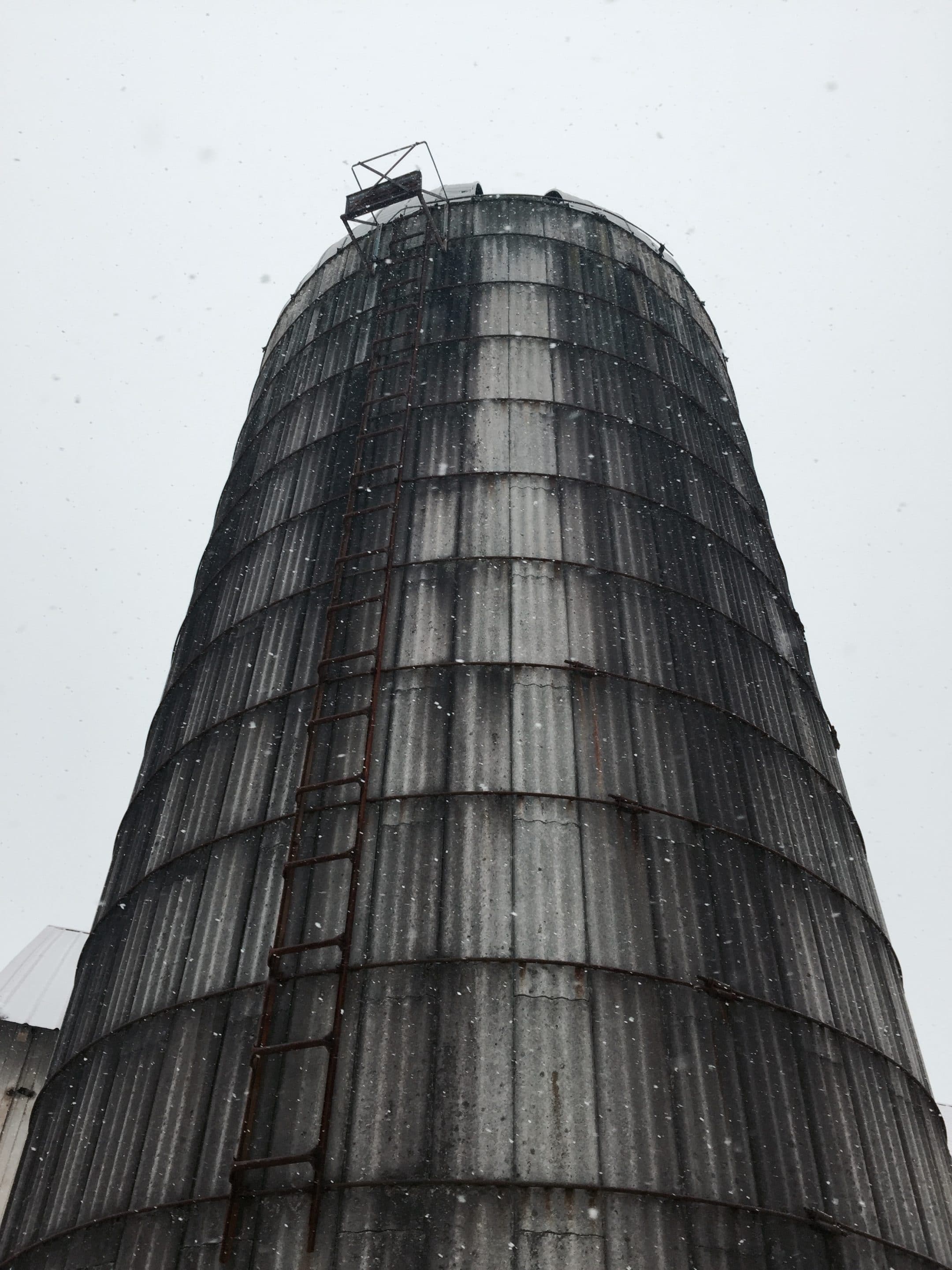 silo in snow