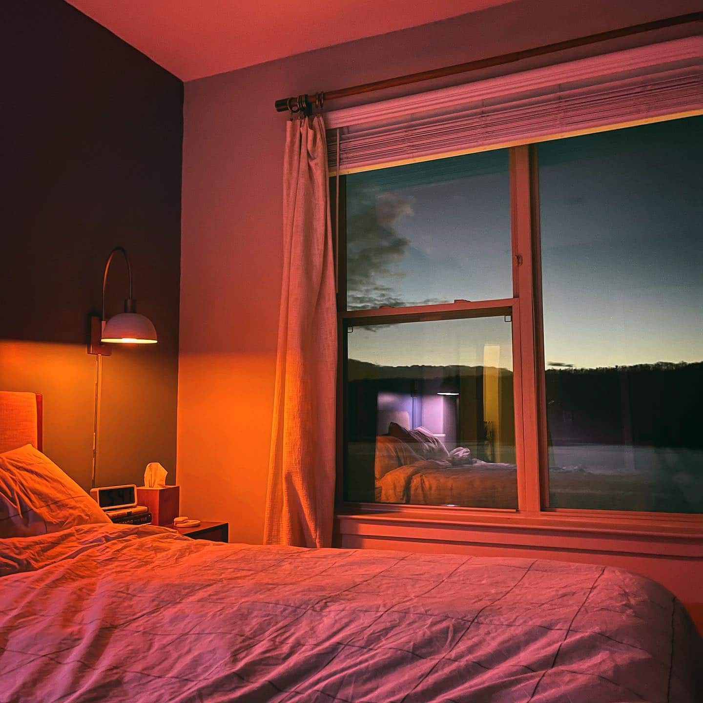 Tropical Twilight Sunset Inside my Bedroom