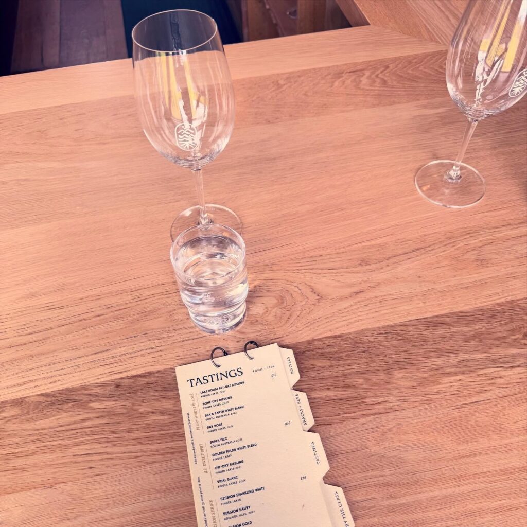 Tasting Menu and Glasses Setup
