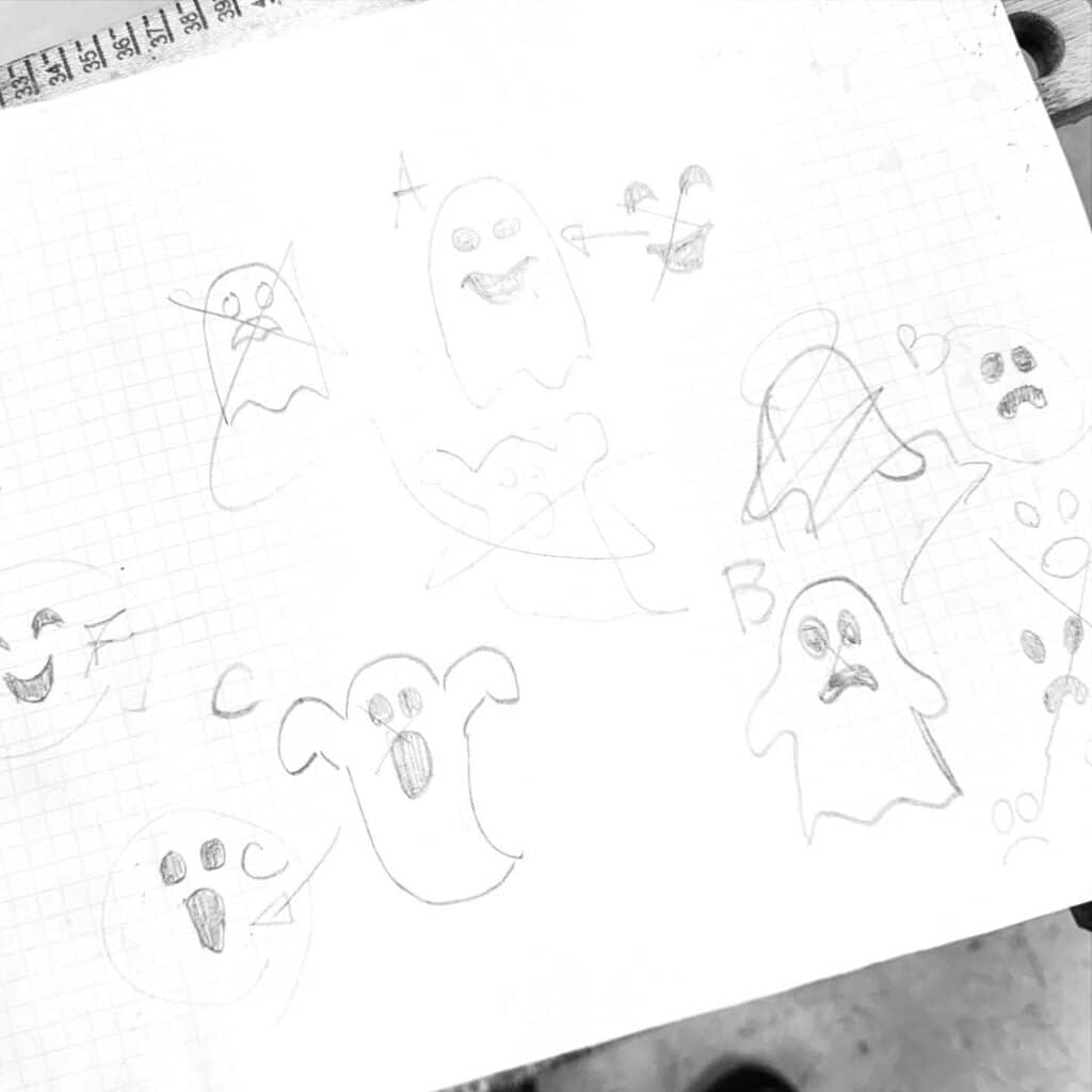 Cartoon Ghost Sketches and Designs